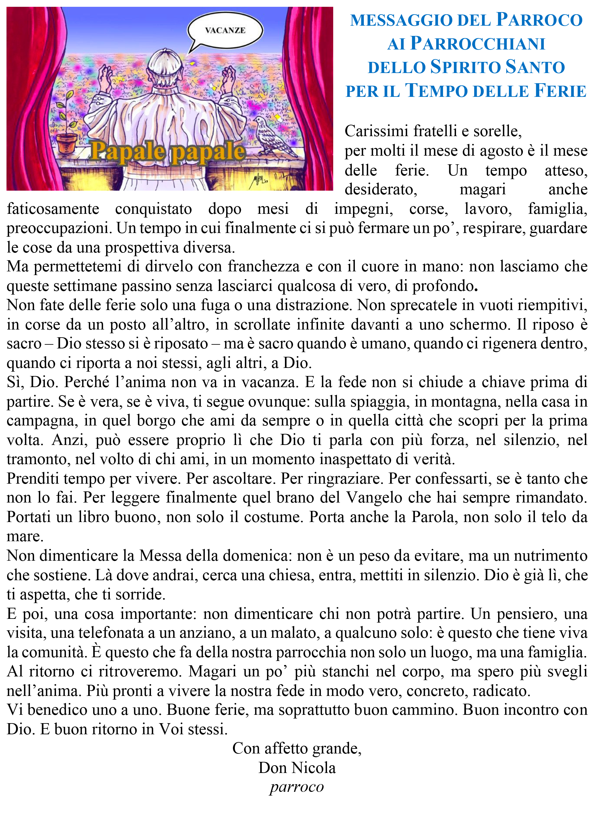 la voce del parroco